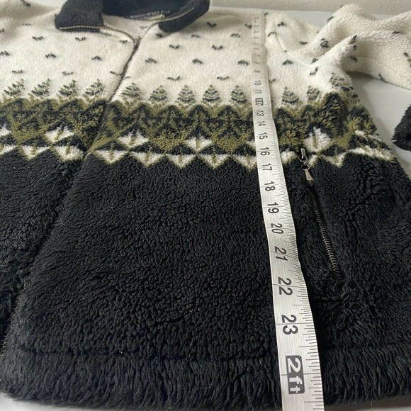 Black Diamond Vtg Fleece Full Zip Jacket Sz Small USA made Black White - Picture 6 of 6